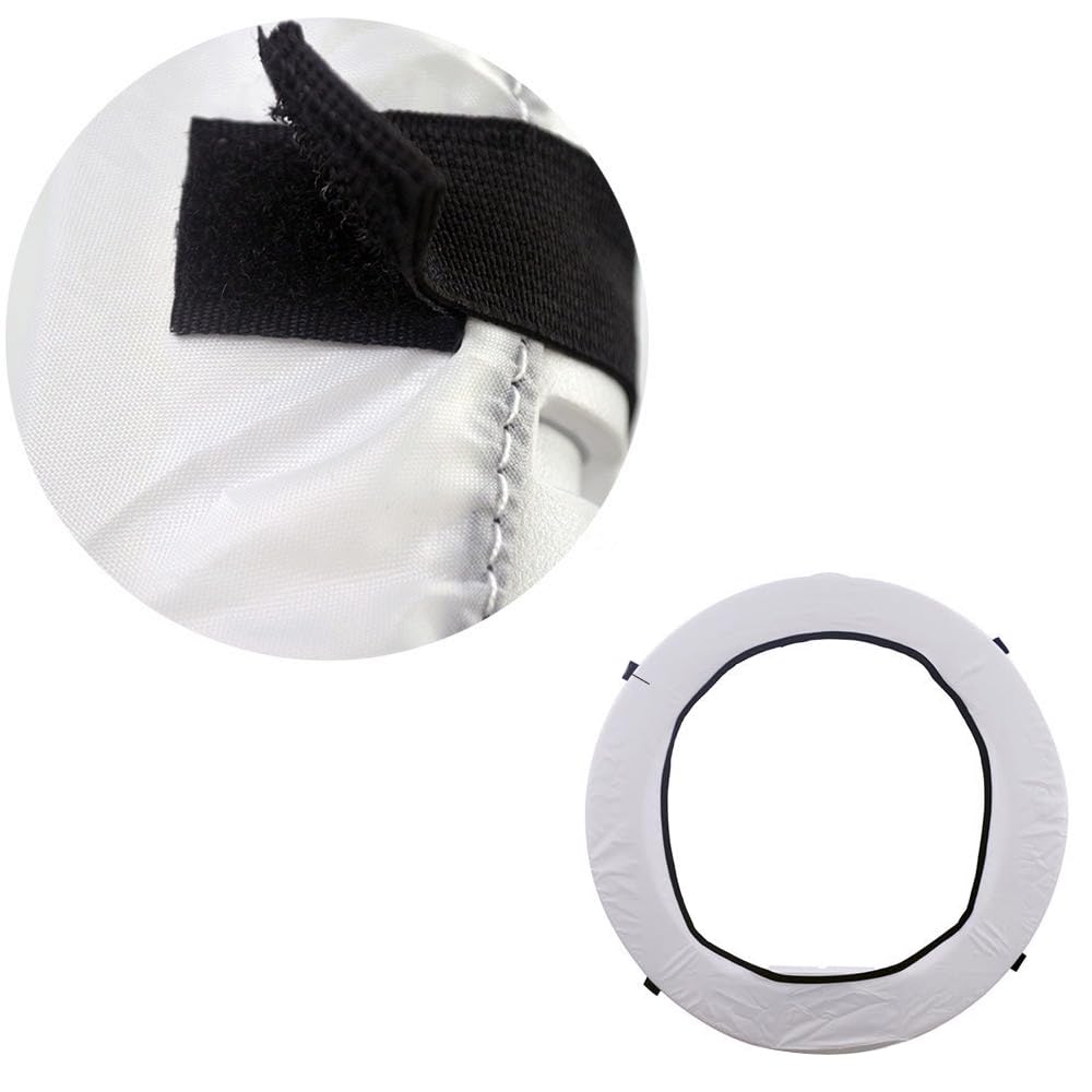 EDNEY Lot de 2 diffuseurs de lumière avec couverture élastique douce en tissu blanc pour photographie studio vidéo (convient aux anneaux de 40,6 cm à 45,7 cm)