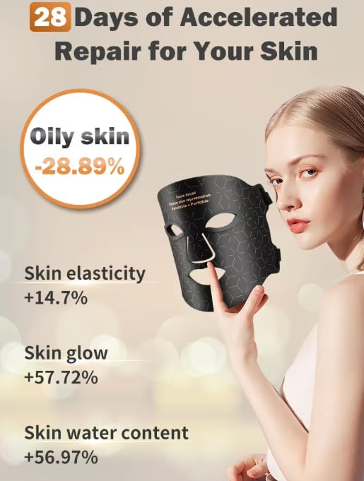 Máscara de silicona 7 colores Led máscara facial terapia de luz Full Face 240 perlas Mascara led facial profesional