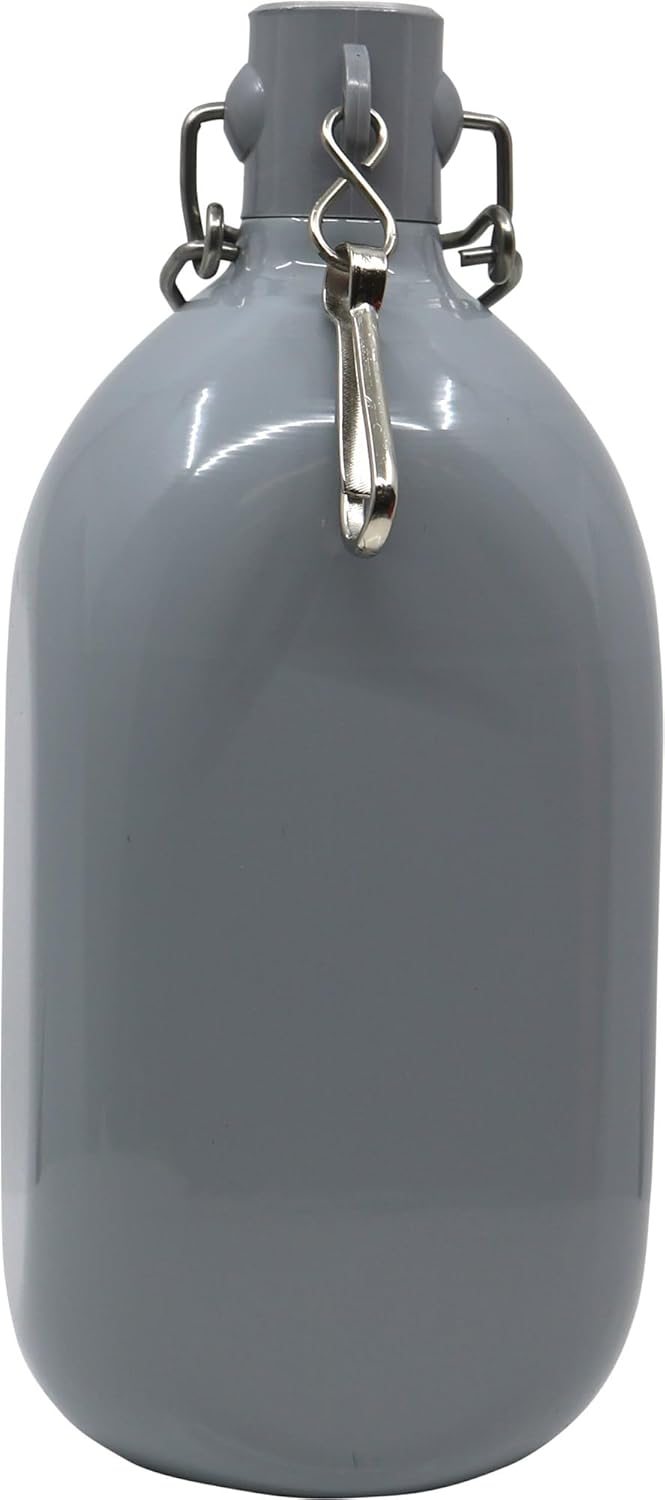 C.A.O. Aluminium Square Water Bottle, 1 Litre, Grey, Length 9.4 cm, Width 7.4 cm, Height 24 cm