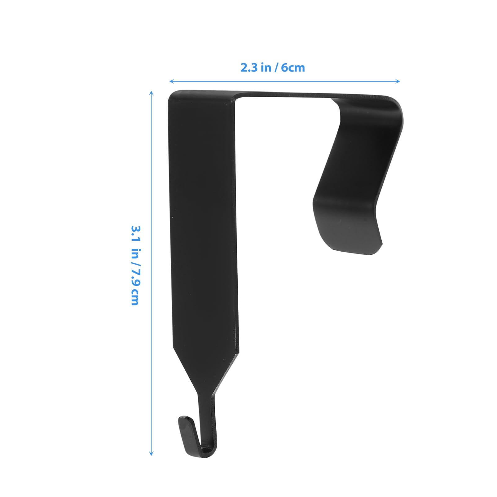 VILLFUL 2pcs Door Hanger Organizer Door Hook Rack Iron Black Over Door Hanger Clothes Hook
