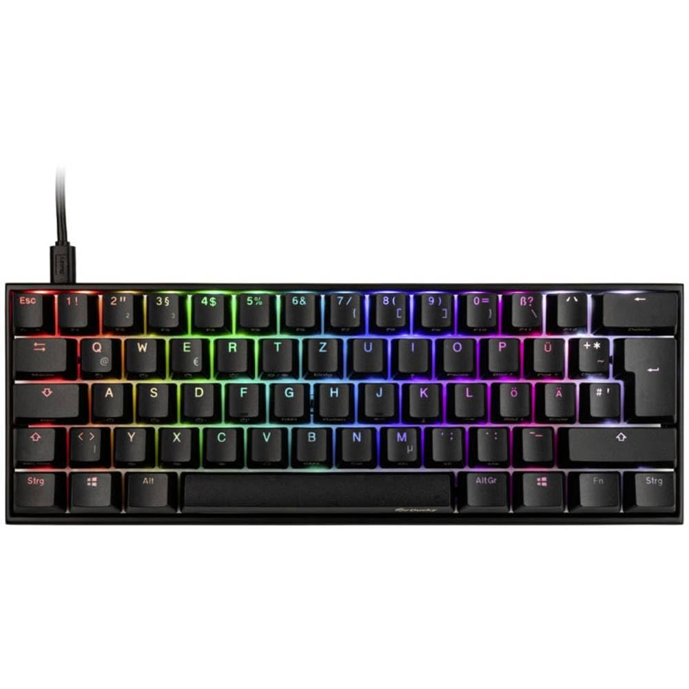 Ducky Compatibile con Mecha Mini Gaming Tastatur, MX-Silent-Red, RGB-LED - Schwarz