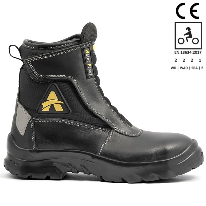 Image of ORAZO PICUS TRAIL - Water-PROOF - CE Certified - EN13634:2017 - Level 2,2,2,1 - Motorcycle Riding Boots