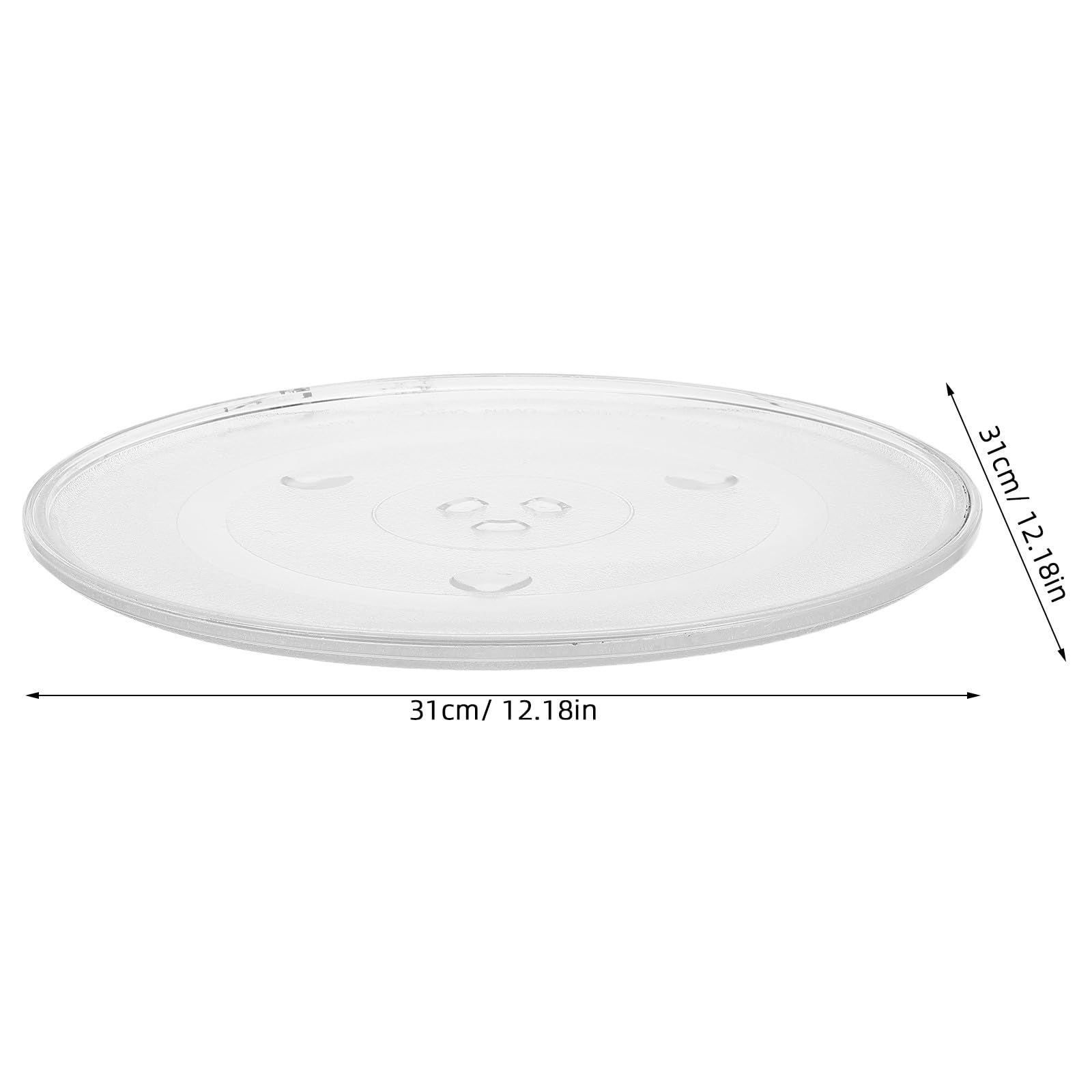 1 juego de plato giratorio de vidrio para horno con acoplador - Bandeja de repuesto para microondas de 31 cm y soporte de guía de rodillos para aplicaciones de horno microondas de cocina de