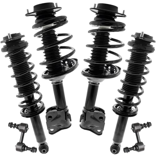 Detroit Axle - 6pc Struts Sway Bars for 2014 2015 2016 Subaru Forester, 4 Front Rear Struts with Coil Springs 2 Front Sway Bars Suspension Replacement