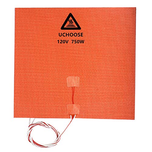 3D Printer Silicone Heated Pad, Heating Plate 310x310mmx1.5mm, 120V 750W for Creality CR-10
