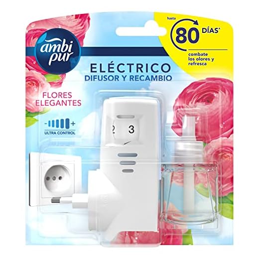 Ambi Pur Flores Elegantes Difusor Y Fragancia Para Ambientador Eléctrico - 21.5 ml