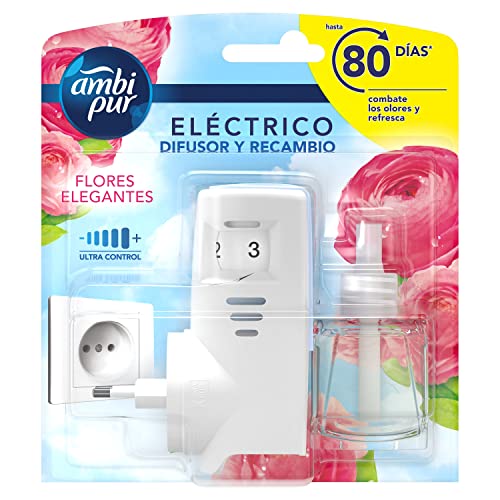 AMBIPUR Flores Elegantes Difusor Y Fragancia Para Ambientador Eléctrico - 21.5 ml