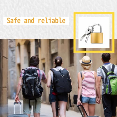 Image of Luggage Locks with Keys, 20mm Small Padlock School Gym Locker Lock, Keyed Metal Pad Locks for Travel Baggage & Suitcases, 6 Pack