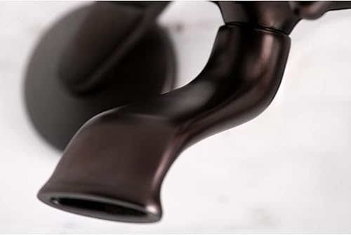 Miniatura 6 de Kingston Brass KS286ORB Constantine - Grifo de baño de dos manijas de un solo orificio con emergente, alcance de boquilla de 7-14 pulgadas, bronce