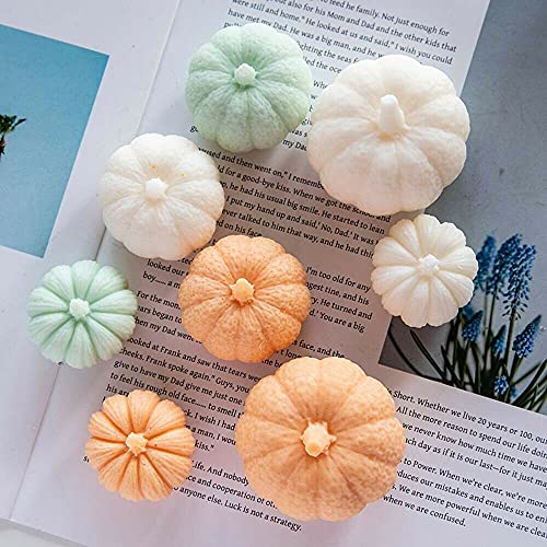 Hjinyu 3D-DIY-Kürbis-Kerzenform, handgefertigt, Kürbis-Form, Silikonform für Süßigkeiten, Backen, Kuchendekoration… – Bild 7