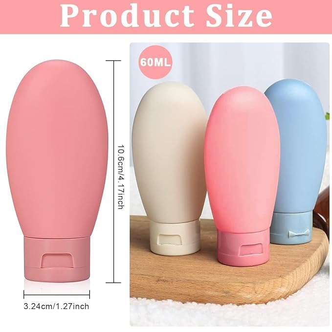 OFFERZONE Refillable Travel Bottles for Toiletries Silicone Container for Cream, Shampoo Hand Wash, Lotion Storage Bottle Travel Accessories Leak Proof 1