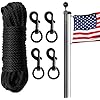 Amazon.com : BMFTRRI Flag Pole Rope Kit 100Ft x 1/4