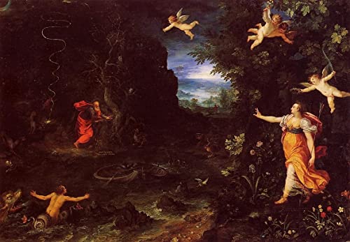 Tableau Circé et Ulises de Jan Brueghel | Grand Poster Vintage 60x90cm Décoration Chambre