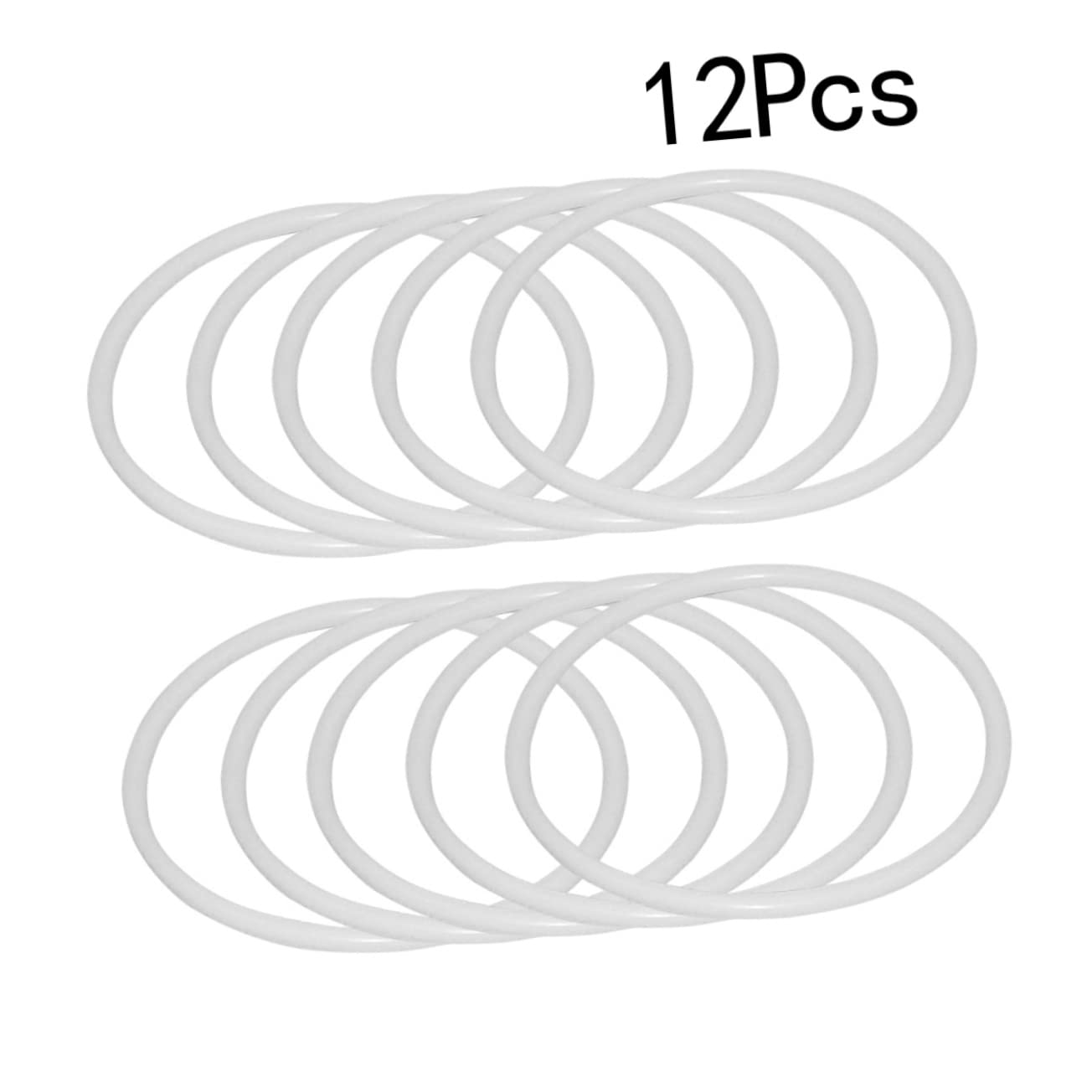 Cabilock 12pcs White Plastic Dreamcatcher Hoops Round Rings for DIY Crafts for Mandalas Wall Hangings and Home Decor Projects