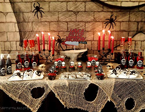 Have A Killer Birthday Cake Topper, Halloween Horror Birthday Party Decorations, Halloween Zombie Vampire Party Decorations Supplies #TOP4
