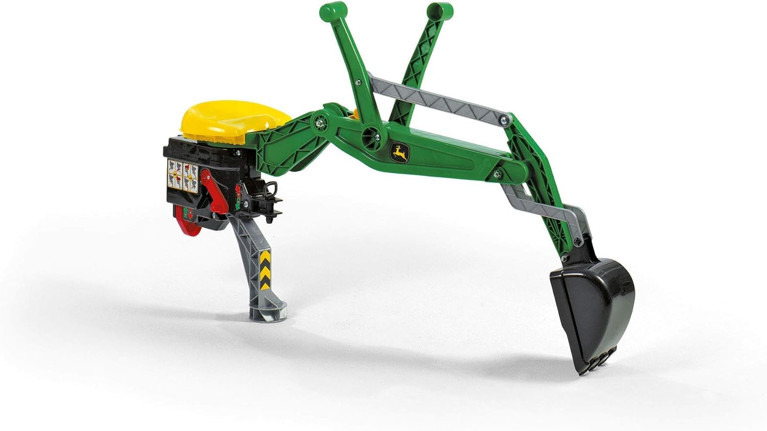 Rolly Toys rollyFarmtrac John Deere z ładowaniem od przodu i koparką tylną (zestaw 2-częściowy, z pojazdem na pedały dla dzieci od trzech lat i koparką tylną z funkcją siedzenia) 710447