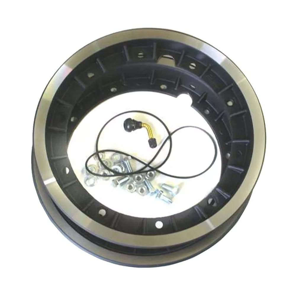 CERCHIO RUOTA IN LEGA NERO SCOMPONIBILE PER -P I A G G I O - V E S P A- 50 125 ET3