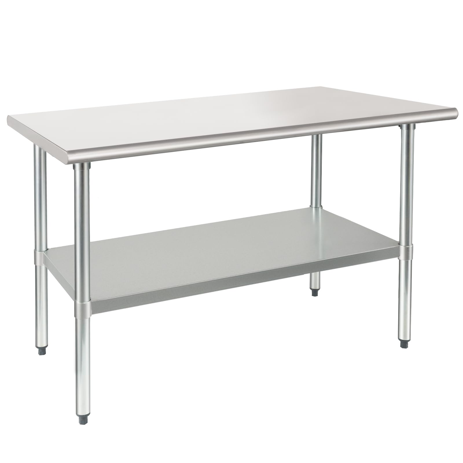 HARDURA Stainless Steel Table 30 X 48 Inches With Wheels Casters NSF Heavy Duty Commercial Prep Table With 2" Backsplash And Adjustable Undershelf For Restaurant Kitchen Home And Hotel - View #6