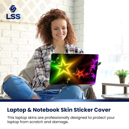 Image of LSS Laptop 15 15.6 Skin Cover with Colorful Night Stars Pattern for HP Dell Lenovo Apple Asus Acer Compaq - Fits 13.3 inch 14 inch 15.6 inch 16 inch (2 Wrist Pads Free)