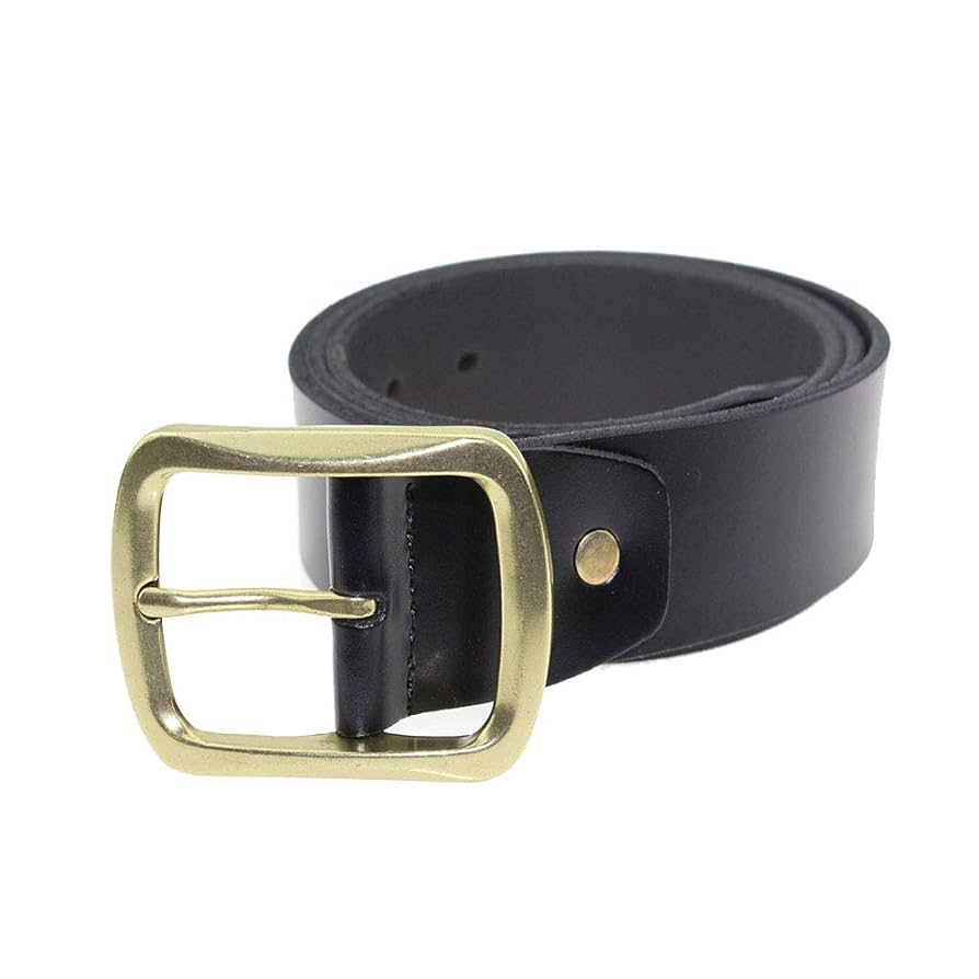 2011年製 金色バックル 黒レザーベルト Amazon.co.jp: メンズベルト レトロなオールマッチゴールド