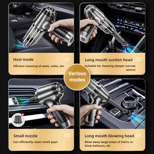 Image of Handheld Vacuum Cleaner Cordless, Portable Keyboard Handheld Vacuum, 12000Pa Mini Wireless Vacuum Cleaner with 3 in 1 Brushless Motor and TypeC for Car,Home,Pet,Office