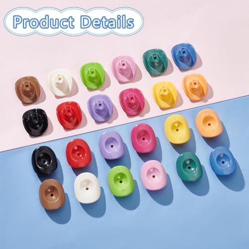 PH PandaHall 48PCS Acrylic Cowboy Hat Beads - Image 4