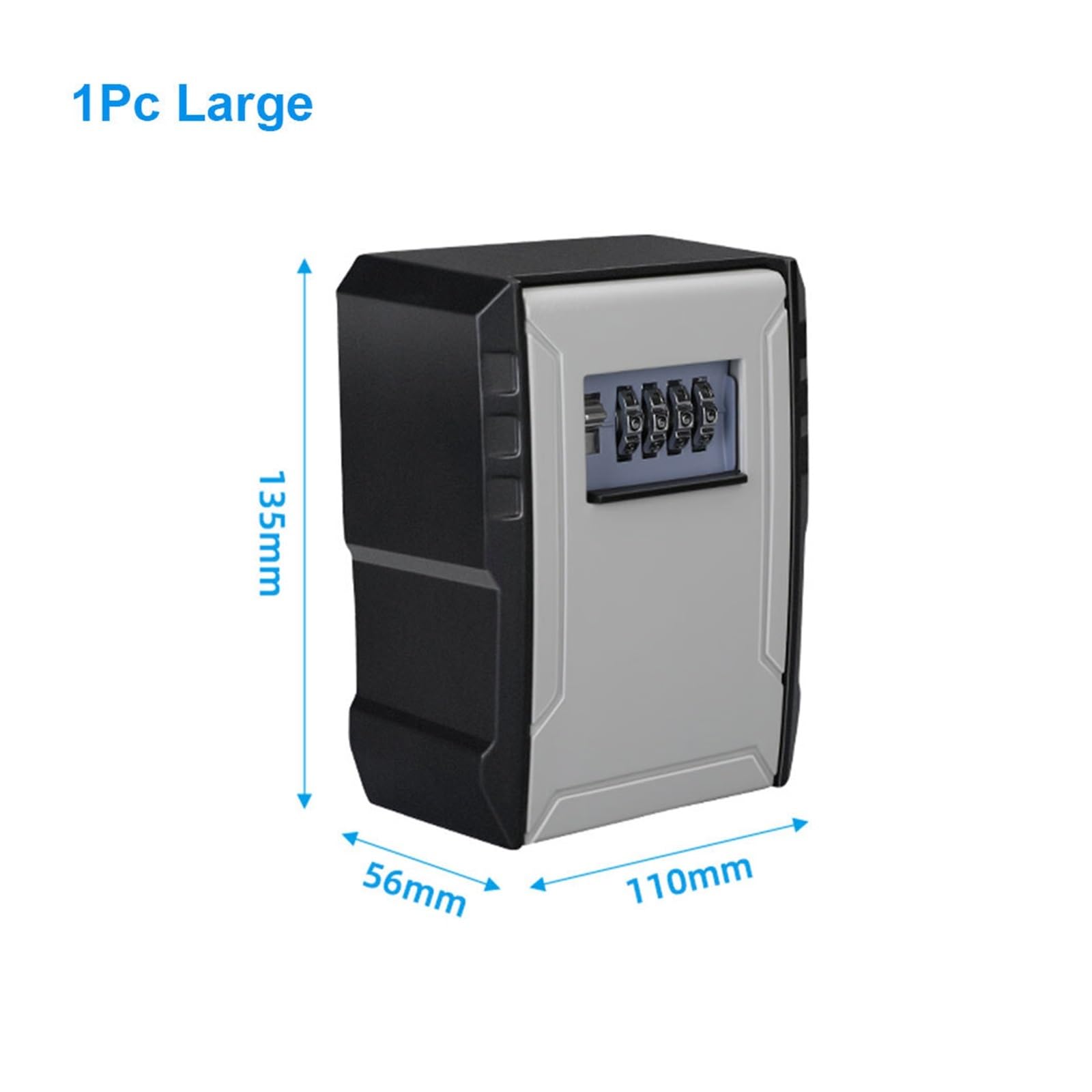 Caja fuerte de metal para les de pared con bloqueo de contraseña de 4 dígitos waterproof resistente al robo gran capacidad almacenamiento seguro para el hogar oficina y exteriores (1 unidad