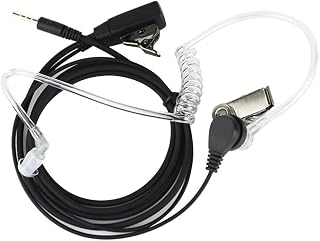 Air Tube Headset, 3.5mm Standard Plug PTT Headphones with Acoustic Tube Two-way Radio Headset Surveillance Headphone Microphone Compatible with most smartphones