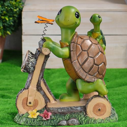 Tortue décorative solaire LED pour illuminer un jardin