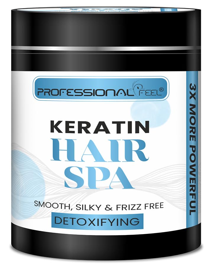 Professioal Feel Keratin Hair Spa, Smooth, Silky & Frizz Free Detoxifying Spa Treatment (500 Gram)