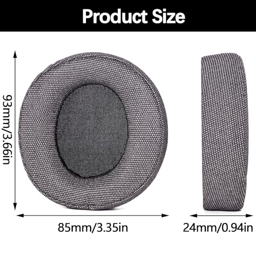 Soundcore Life Q30 Repuestos para Almohadillas de Auriculares, Cojines para Anker Soundcore Life Q30 Q35, Aislantes de Ruido Transpirables y Suaves (Gris Lino Algodón) miniatura 5