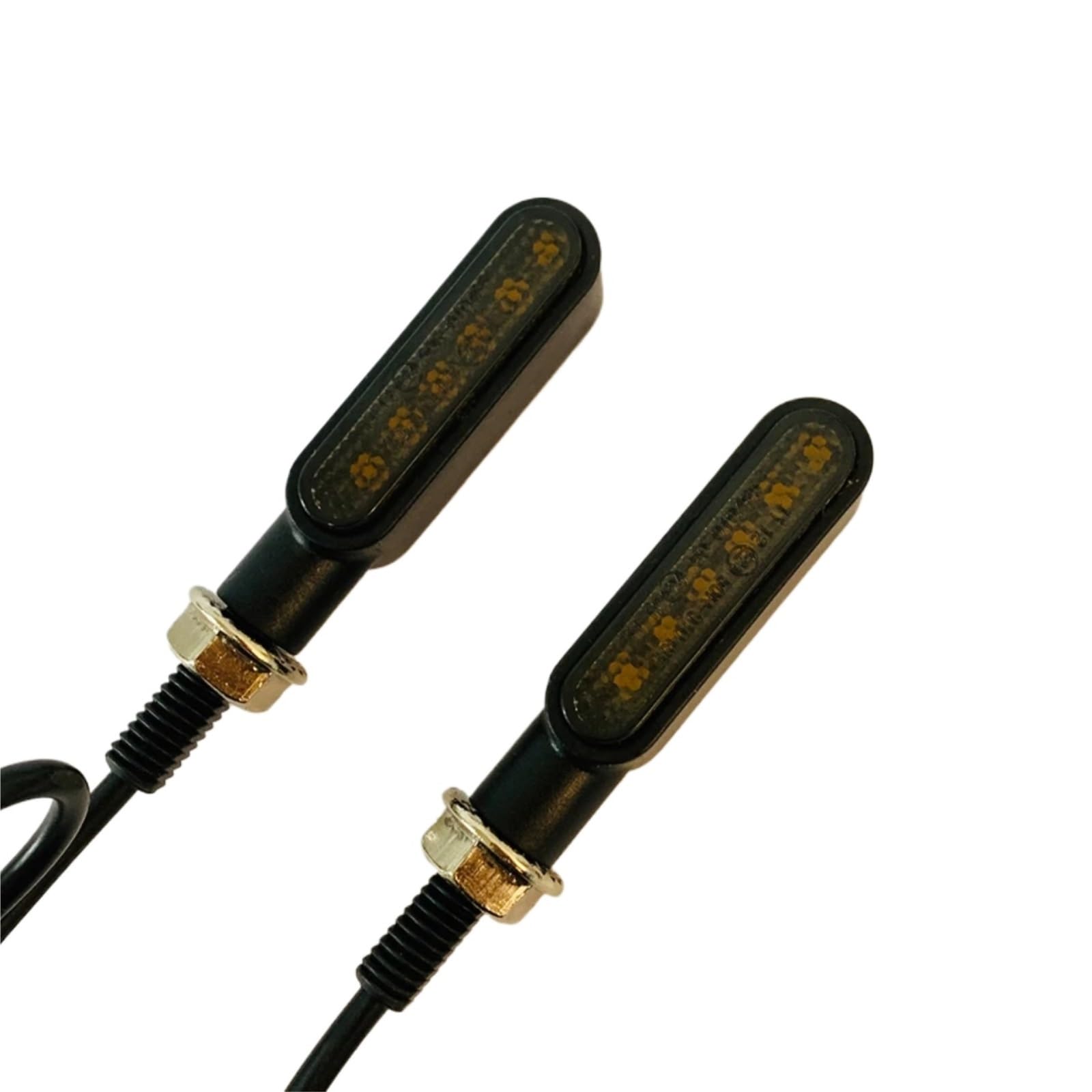 Per Sportster 2 Pezzi Indicatore Di Direzione Sinistra E Destra Per Moto Lampada Da Per Corsa Lampeggiante Ambra Da 8 Mm(A)