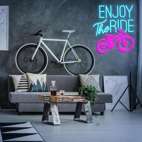 Image of Enjoy The Ride Neon Sign, Gym Sign Fitness Neon Light, Usb Powered