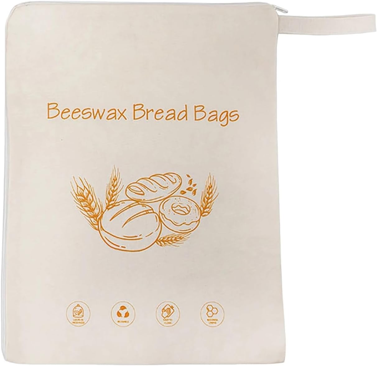 Beeswax Bread Bag Beeswax Bread Bags Reusable For Homemade & Lock With Zip For Freshness With Sealing Storage
