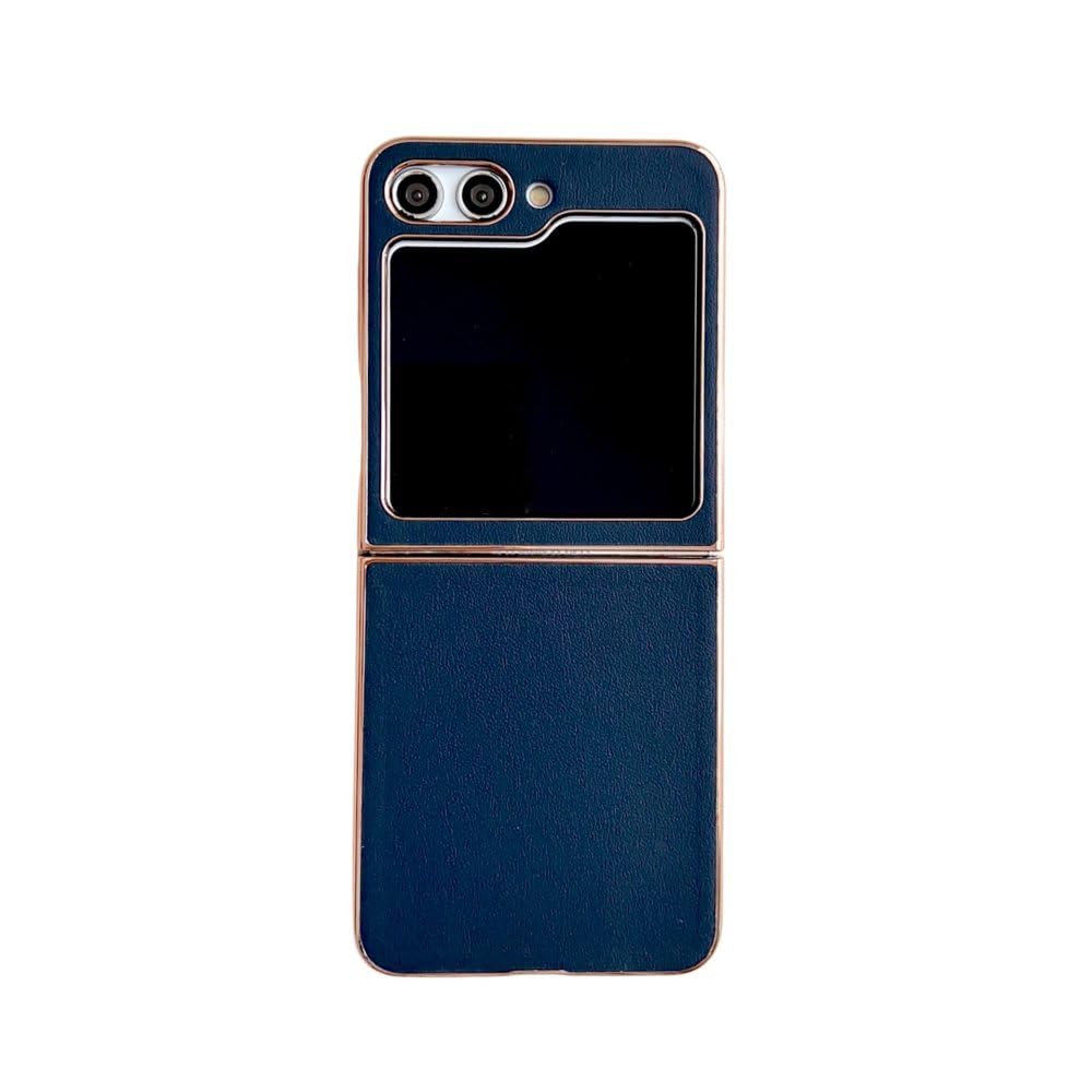 Coque rigide en plastique Housse antichoc Bleu Galaxy Z Flip4 cuir