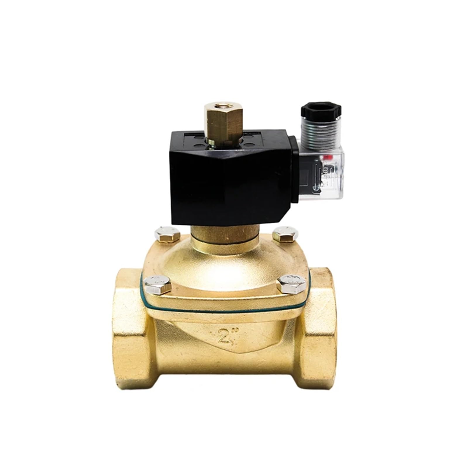Huuoqiwy Bsp-240Vac 2" Normally Open Brass Ip65 Waterproof Solenoid Dn50 Switch Water S 220V 110V 24V 12V(Bsp-240Vac)