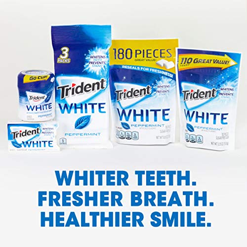 Trident White Peppermint Sugar-Free Chewing Gum, 60 Packs of 16 Pieces - image 8