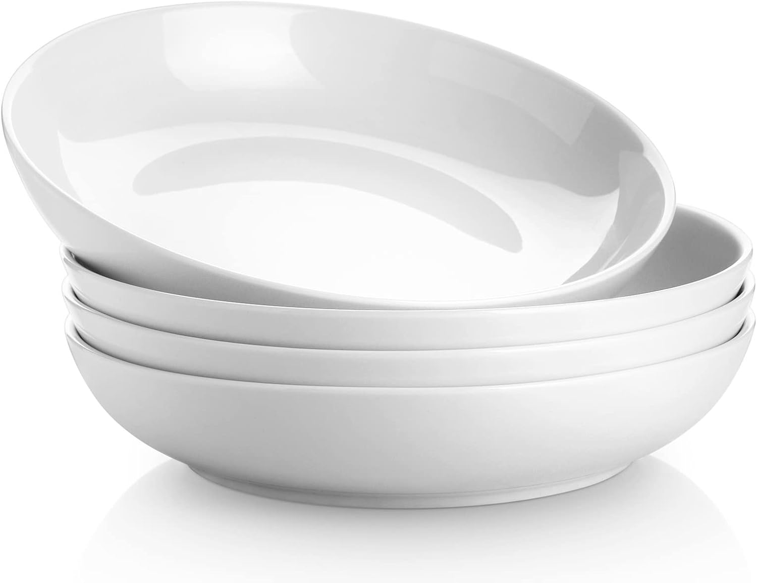 Nucookery Porcelain Pasta Bowls 30oz White Soup Bowls