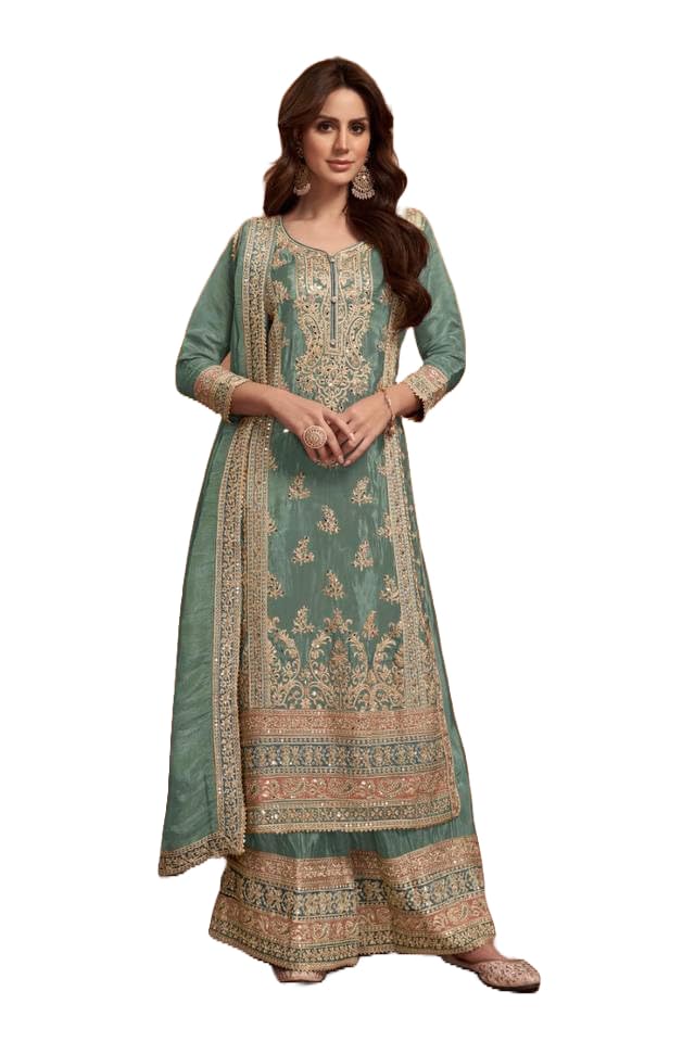 Ready to Wear Indian/Pakistani Wedding wear Palazzo Style Salwar Kameez Suit Collection for Womens