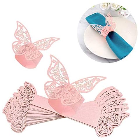 Servilleteros de mesa de mariposa rosa Sylbx Cover