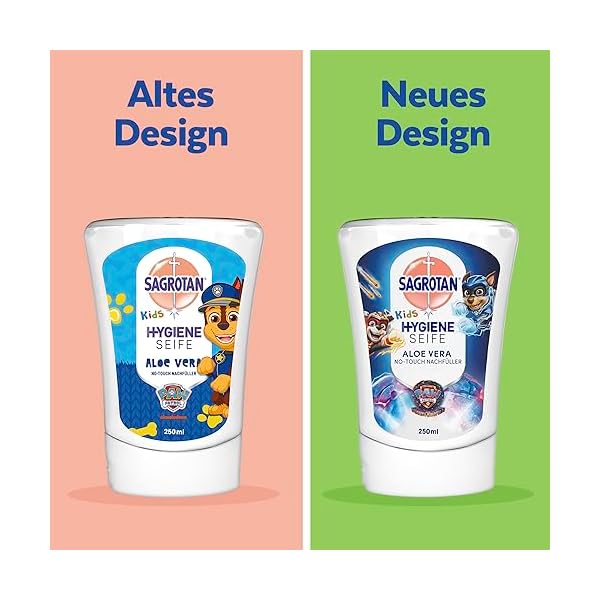 Sagrotan No-Touch Kids Nachfüller Aloe Vera – Paw Patrol Edition – Für den automatischen Seifenspender – 5 x 250 ml Handseife – Bild 5