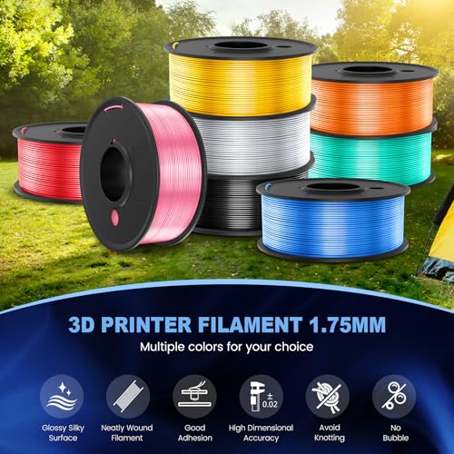 Jayo Silk Pla Filament Bundle 1.75Mm, Silk 3D Printer Filament Bundle Multicolor thumb #6