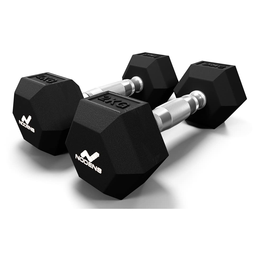 Nodens Rubber Coated Professional Exercise Hex Dumbbells (Pack of 2) (20 Kg x 2pc (Total = 40 kg), Hex dumbell) (B07G1NTW9W) Amazon Price History, Amazon Price Tracker