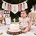 HODIHIWI Pink Baby Girl 1st Highchair Banner Wood Bead Tassel Garland Conical Cap Bling Cake Topper Birthday Party Decorations