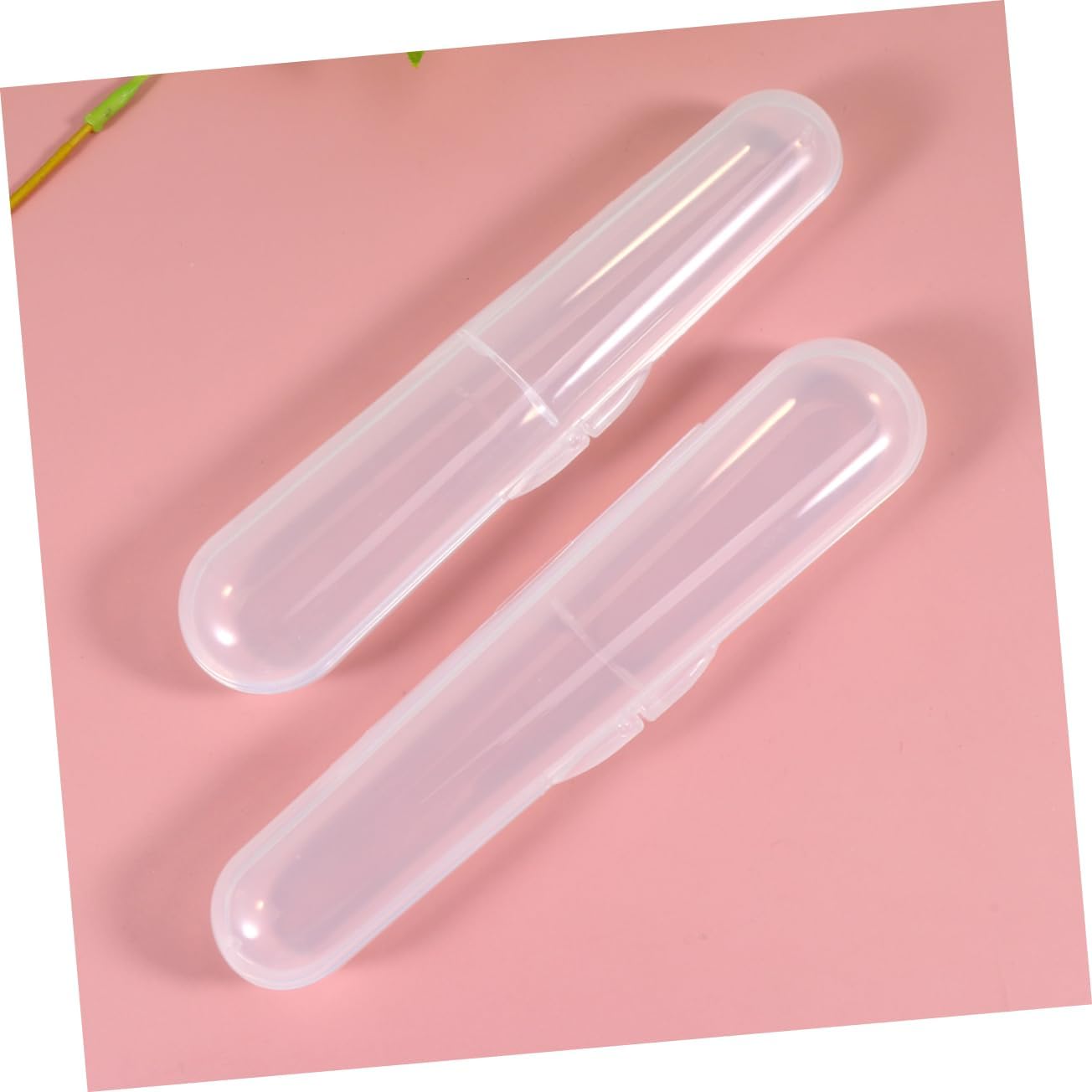 Toddmomy 5Pcs Baby Spoon Storage Box High Transparency PP Plastic Case Silicone Spoon Holder for Home Travel