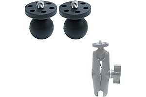 2PC 1 1/4 Ball Mount Adapter with 1/4"-20 Threaded Stud
