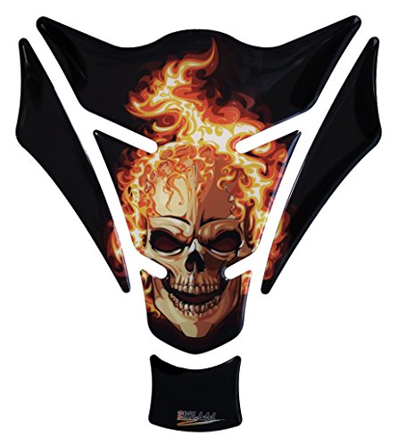 BIKE-label Protector de tanque 3D Ghost Rider para moto 500400VA Cover