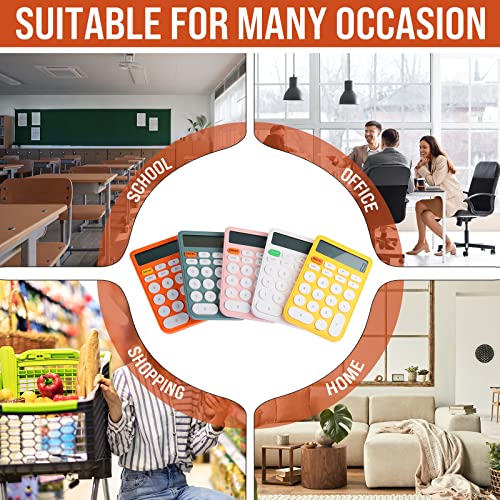 Treela 10 Pcs Basic Standard Calculator 12 Digit With Large Lcd Display And Big Buttons Desktop Calculator Handheld Basic Cute Small Calculator Smart Calculator For Home Student School Office #TOP5