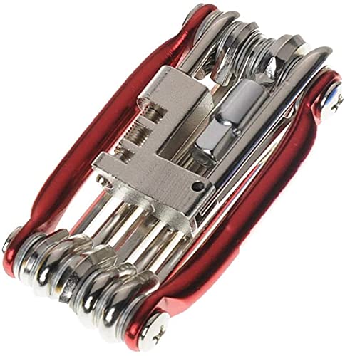 SHISHI Outils de vélo de vélo Réparation Set 11 in 1 Touche de réparation de vélo Kit Tourdiver Tournevis Chaîne en Acier au Carbone Outil Multifonction de vélo (Color : A)