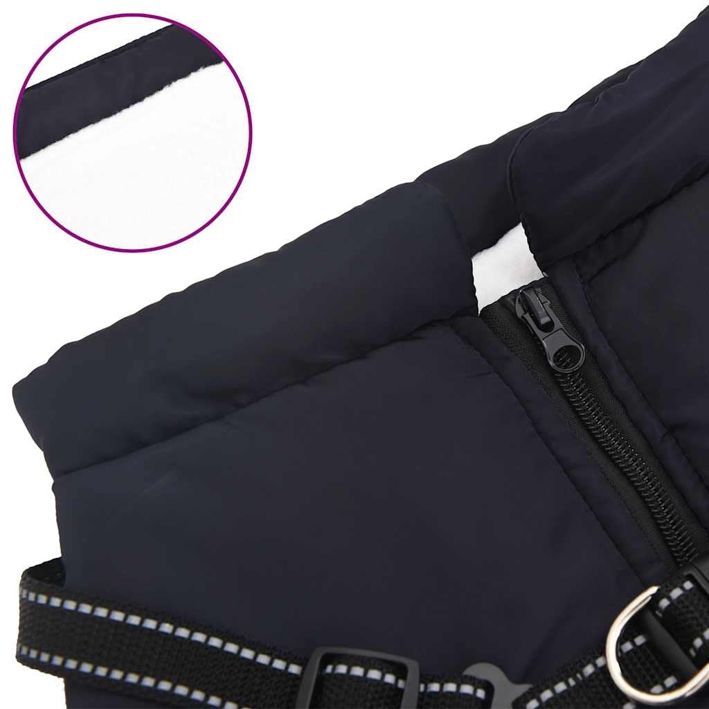 Homgoday Abrigo Perro con arnés Impermeable Reflectante 4XL Azul Marino